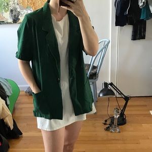 Green linen jacket blazer